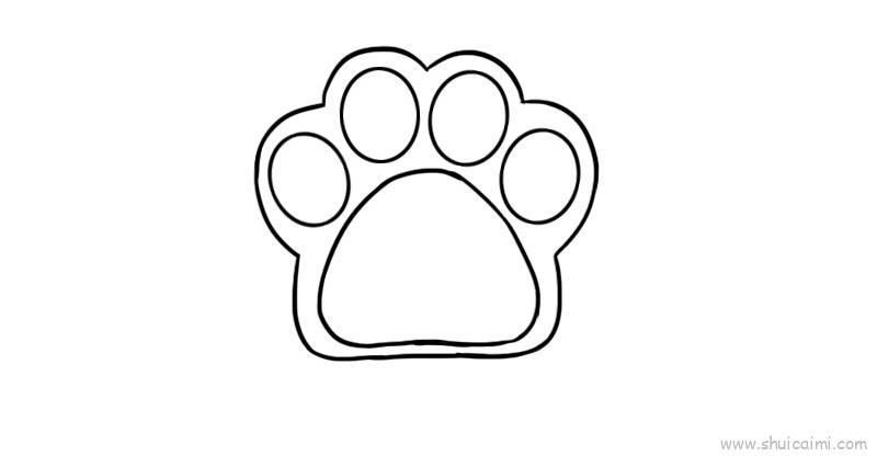 猫爪儿童画怎么画 猫爪简笔画画法