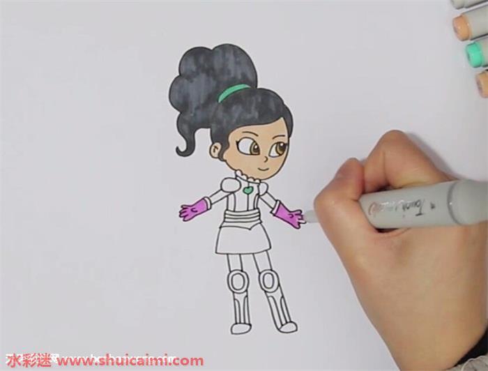 公主骑士奈拉怎么画 公主骑士奈拉简笔画简单彩色