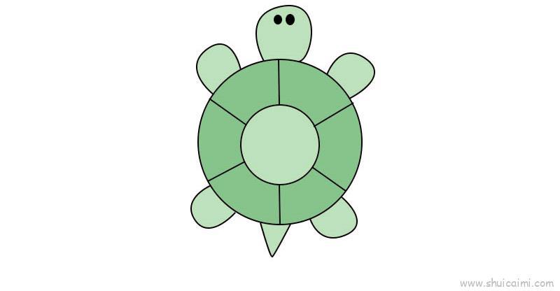 海龟儿童画怎么画 海龟简笔画图片