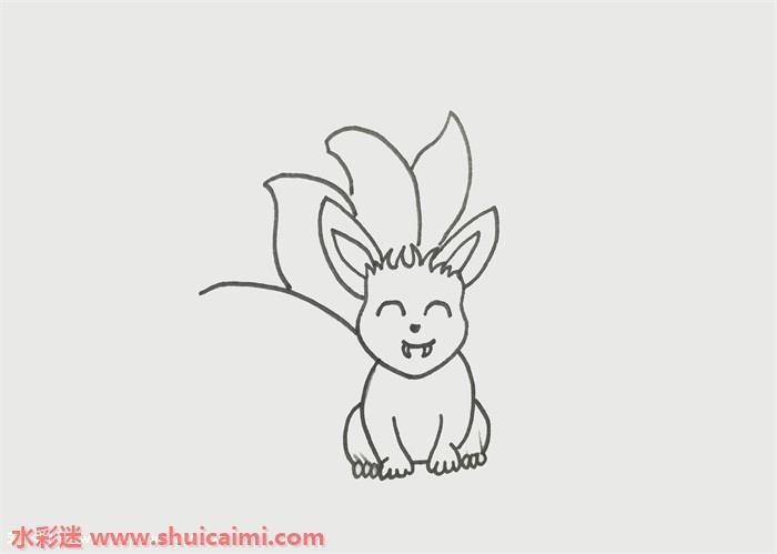 可爱火影忍者九尾怎么画 简单全身九尾简笔画步骤教程Q版