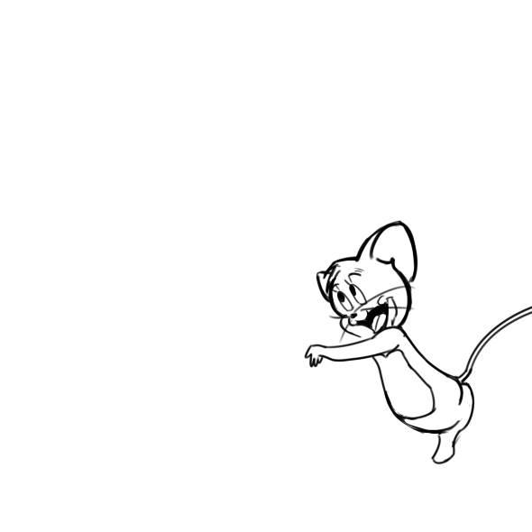 猫和老鼠简笔画 猫和老鼠简笔画图片