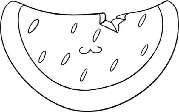 甜甜的西瓜简笔画怎么画 甜甜的西瓜简笔画图片大全