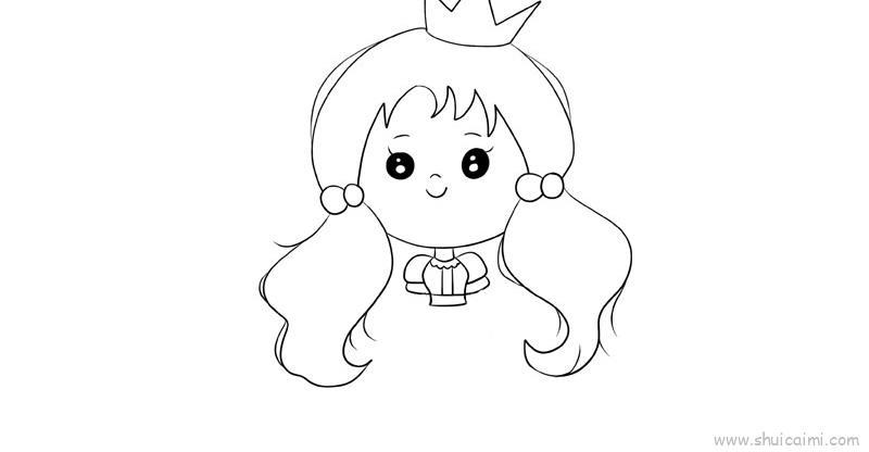 美少女公主儿童画怎么画 美少女公主简笔画图片大全