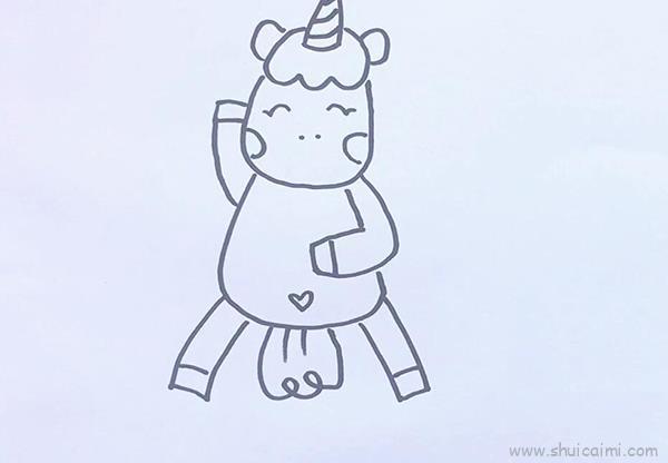 独角兽儿童画怎么画 独角兽简笔画好看