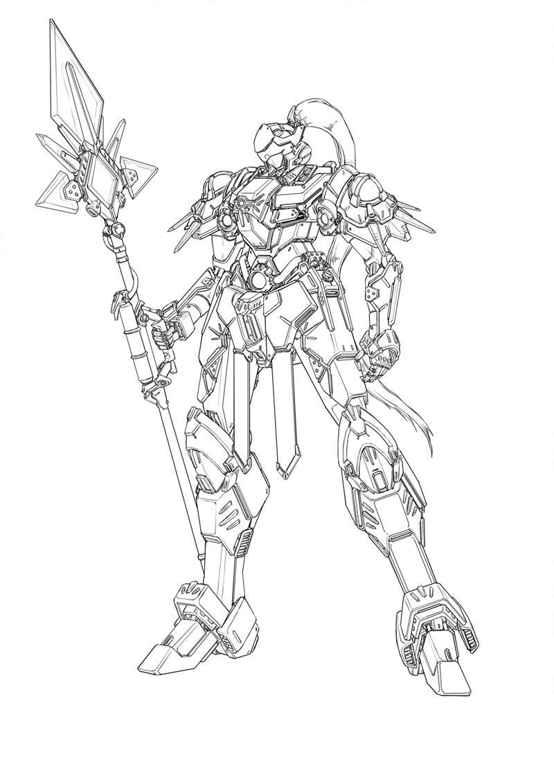 机甲简笔画 机甲简笔画机甲战士