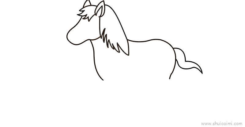 小马儿童画怎么画 小马简笔画步骤