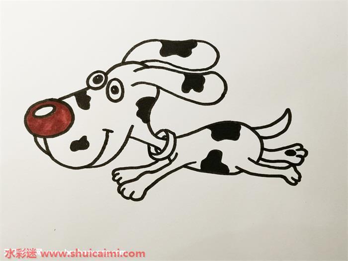 可爱斑点狗怎么画 可爱斑点狗简笔画简单彩色