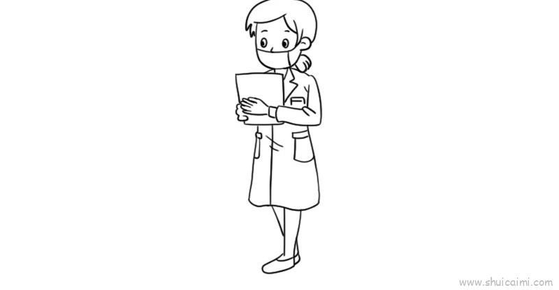 白衣天使儿童画怎么画 白衣天使简笔画步骤