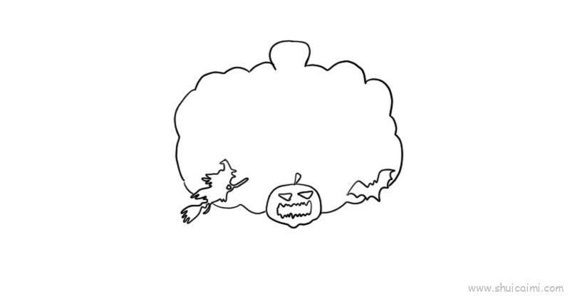 南瓜型装饰边框儿童画怎么画 南瓜型装饰边框简笔画画法