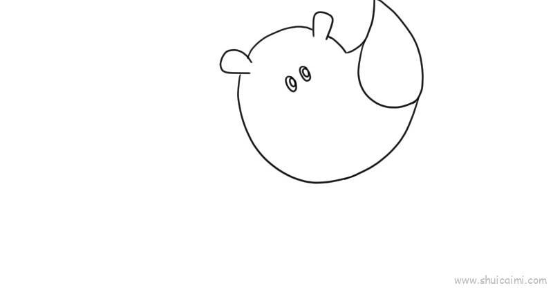 犀牛儿童画怎么画 犀牛简笔画步骤