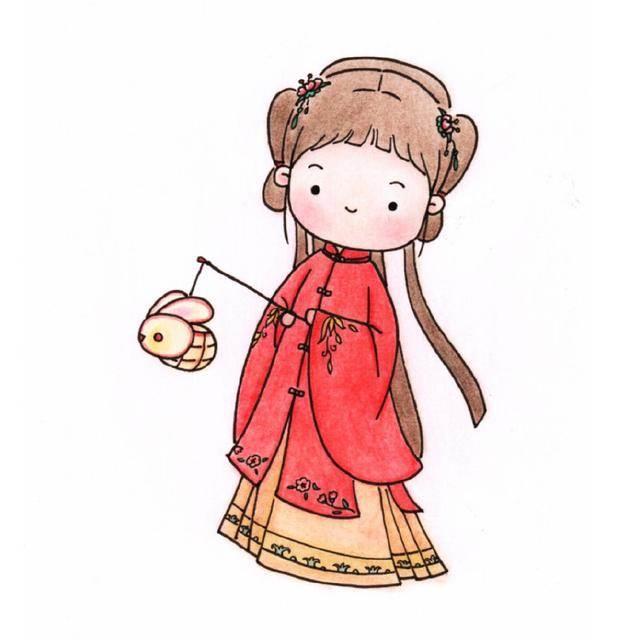 汉服简笔画 汉服简笔画男