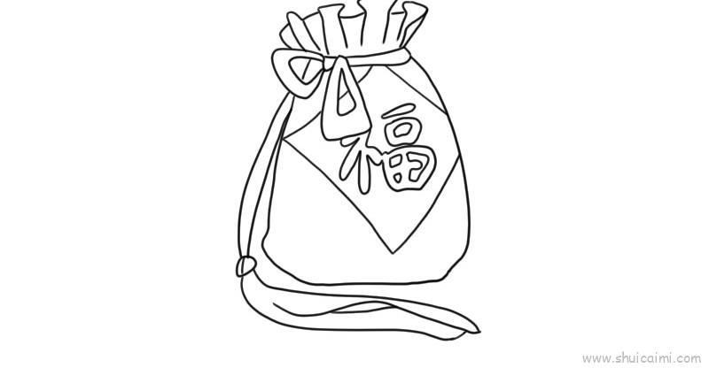 元宵福袋儿童画怎么画 元宵福袋简笔画画法