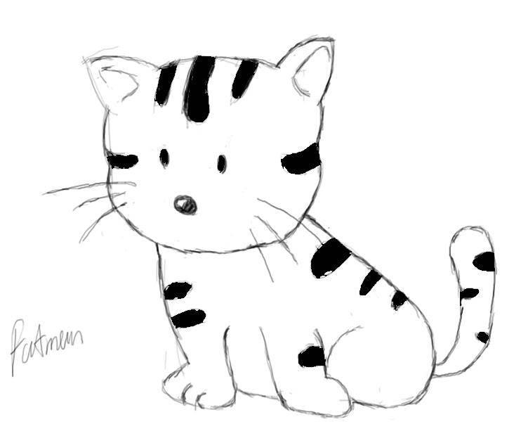 小花猫简笔画 小花猫简笔画简单又漂亮