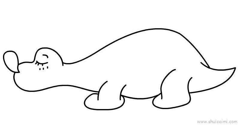 剑龙儿童画怎么画 剑龙简笔画步骤