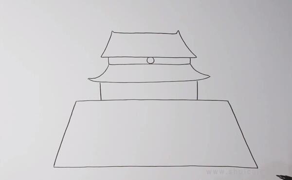 天安门简笔画怎么画 天安门简笔画画法