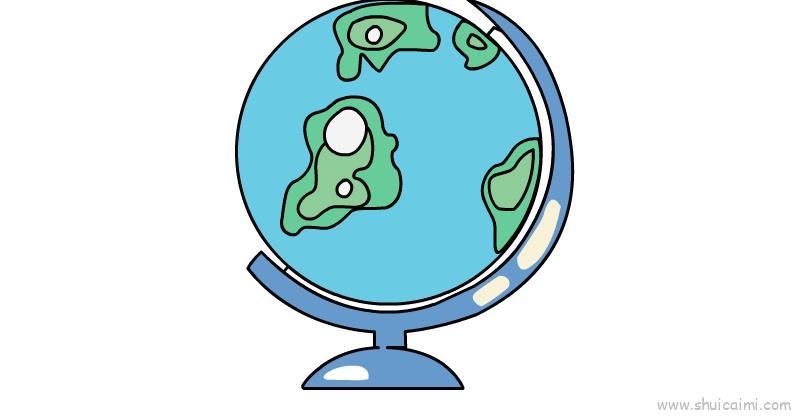 地球仪儿童画怎么画 地球仪简笔画简单