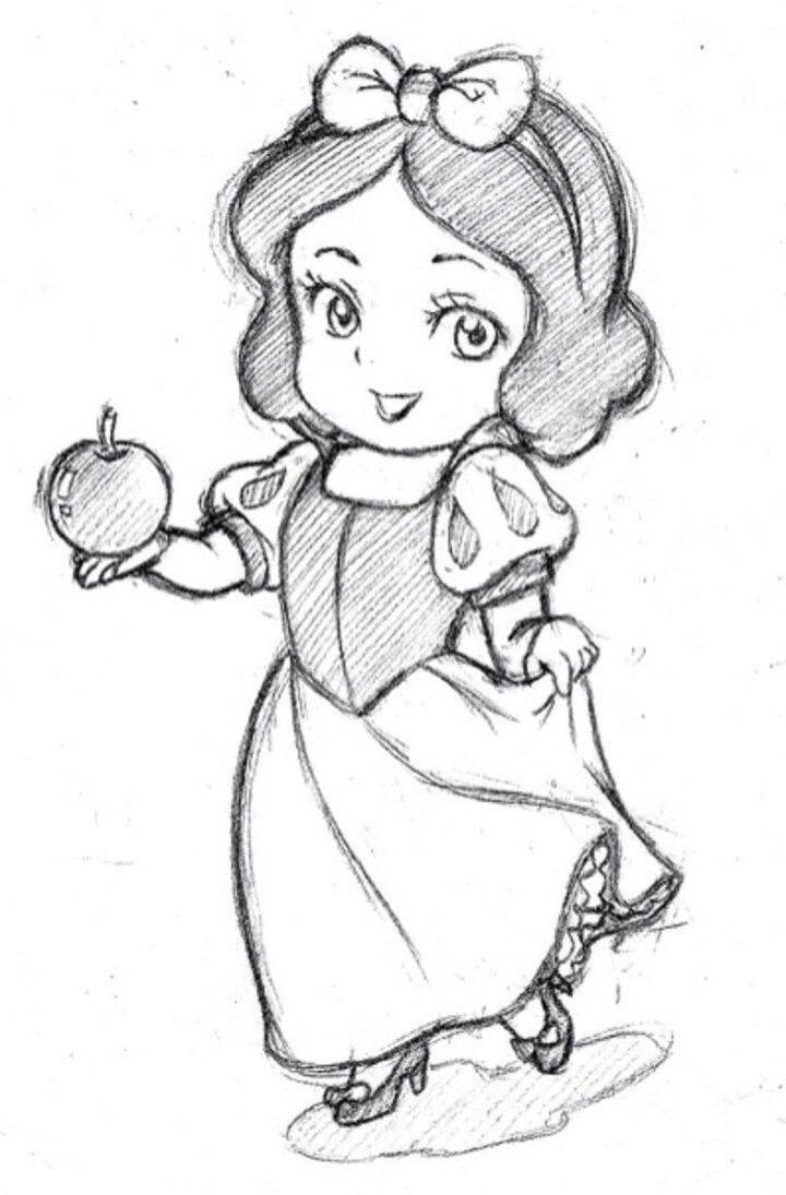 白雪公主简笔画 白雪公主简笔画彩色