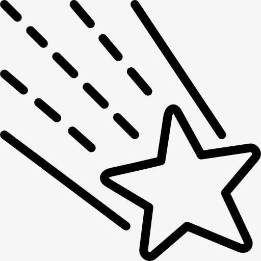 流星简笔画图片 流星简笔画彩色