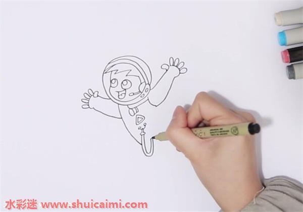宇航员怎么画 宇航员简笔画简单好看带颜色