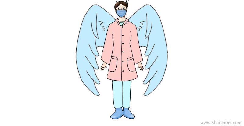 白衣天使儿童画怎么画 白衣天使简笔画简单绘画教程