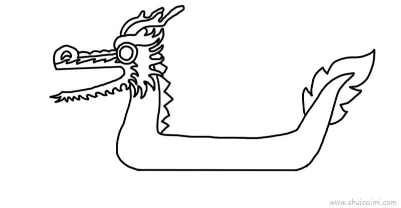 龙舟儿童画怎么画 龙舟简笔画图片