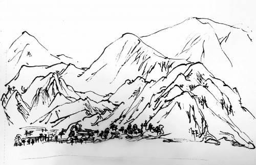 山的简笔画 山的简笔画图片大全