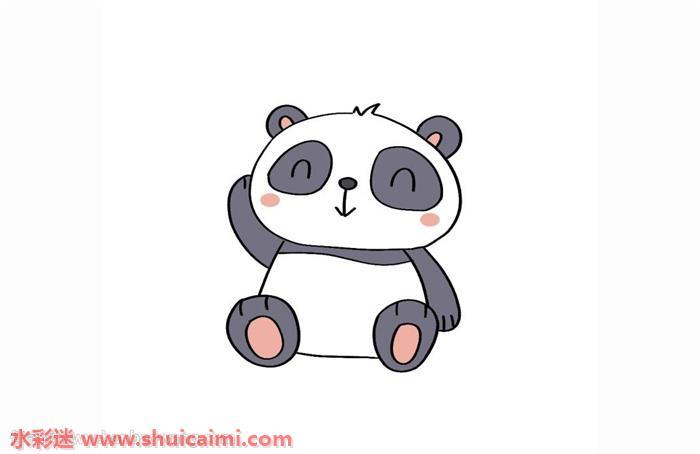可爱熊猫怎么画 可爱熊猫简笔画步骤图