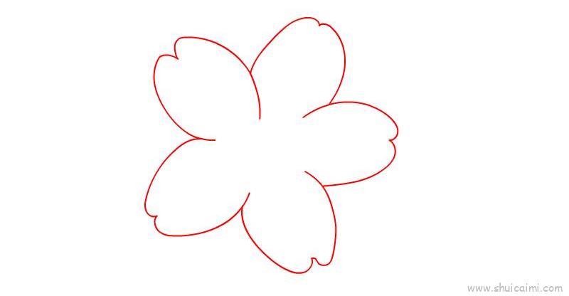 樱花儿童画怎么画 樱花简笔画顺序