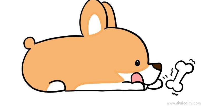 柯基儿童画怎么画 柯基简笔画顺序