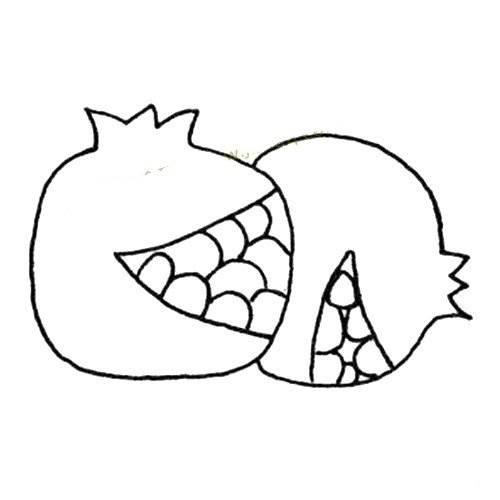 石榴简笔画 石榴简笔画图片大全大图