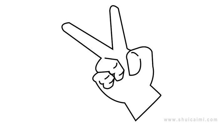 剪刀手简笔画怎么画 剪刀手简笔画好看