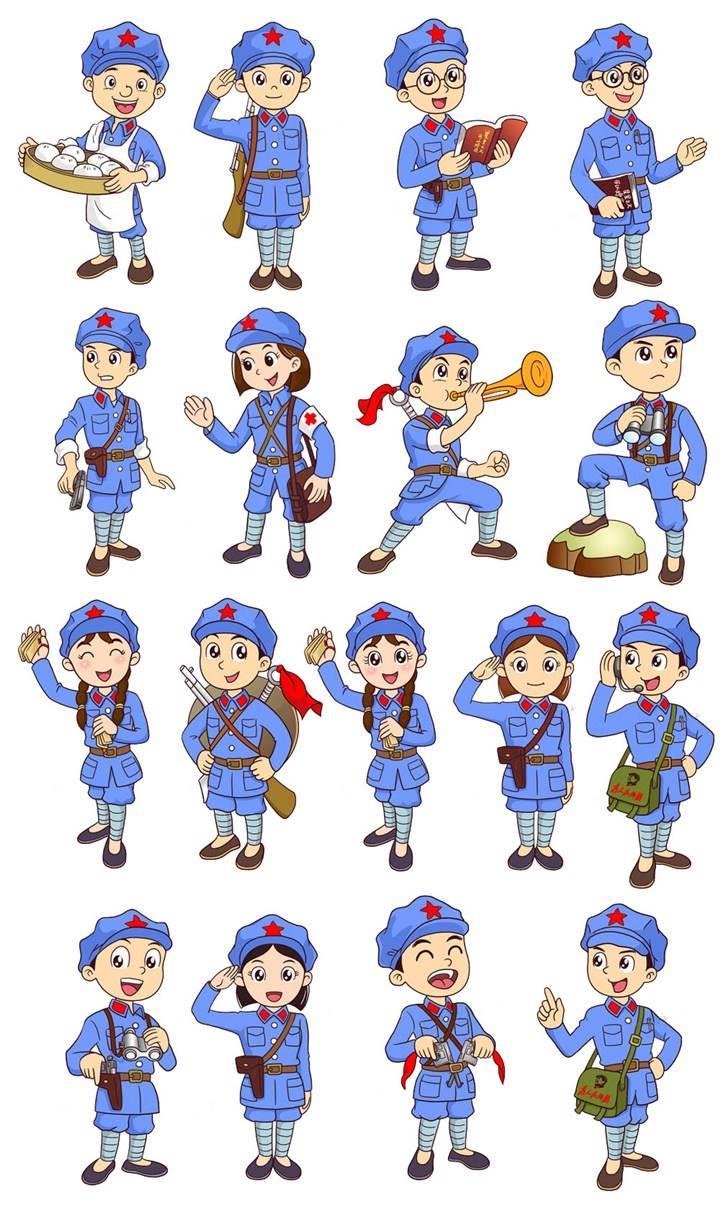 红军简笔画 红军简笔画简单又漂亮