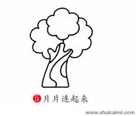榕树儿童简笔画