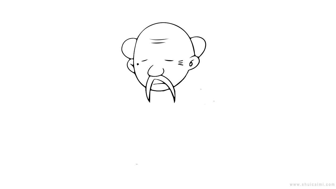 拄拐杖老人简笔画怎么画 拄拐杖老人简笔画画法
