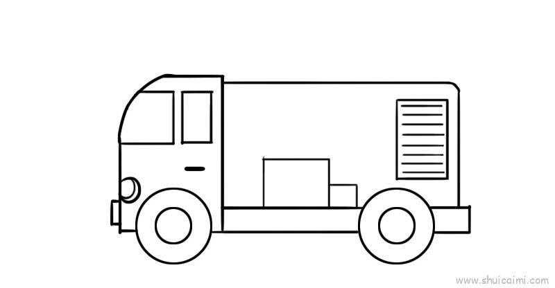 消防车儿童画怎么画 消防车简笔画图片