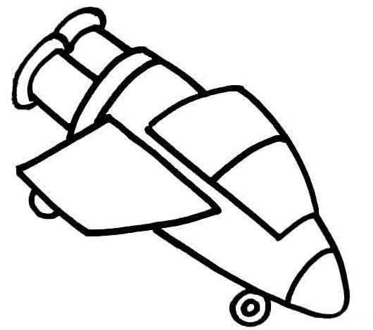 飞船简笔画 飞船简笔画彩色