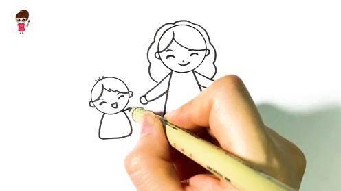 关于母爱的简笔画 关于母爱的简笔画带颜色