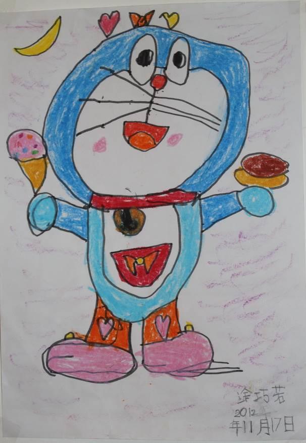 哆啦a梦简笔画带颜色 哆啦a梦简笔画图片