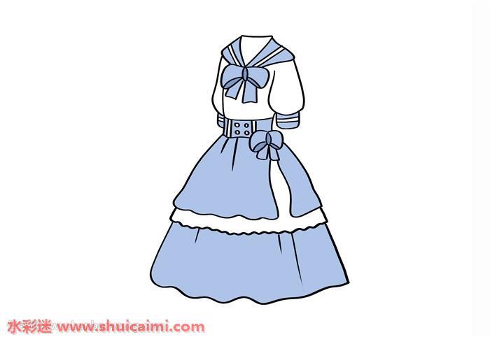 动漫裙子怎么画 动漫裙子简笔画简单易画彩色