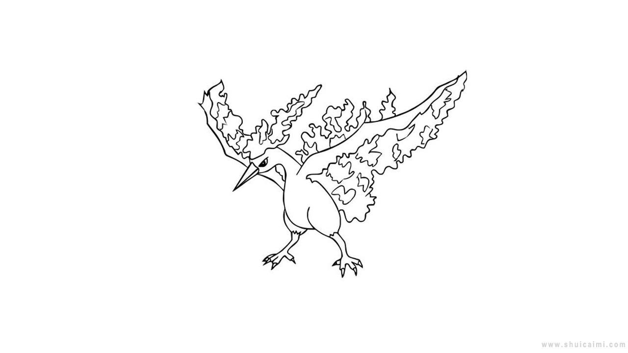 火焰鸟简笔画怎么画 火焰鸟简笔画画法