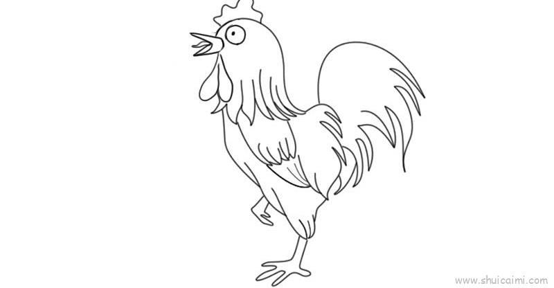 公鸡儿童画怎么画 公鸡简笔画好看
