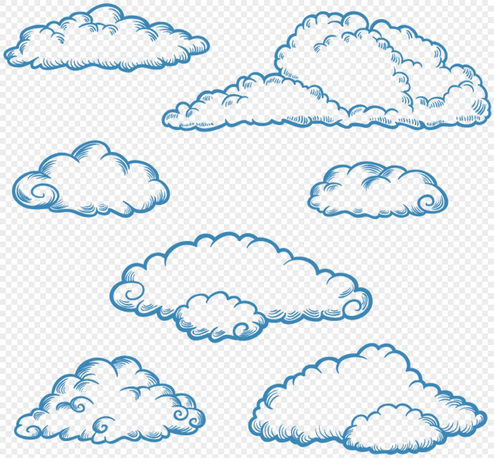 简笔画云朵 简笔画云朵图片大全