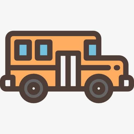 学校校车绘画简笔画 校车画法简笔画