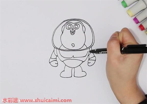 巴斯光年怎么画 巴斯光年简笔画简单易画彩色
