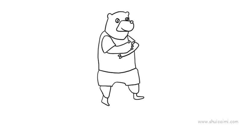 狗熊儿童画怎么画 狗熊简笔画图片