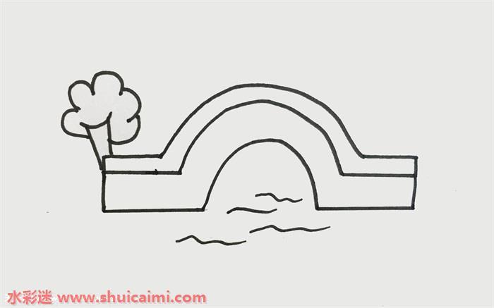 桥怎么画 桥简笔画简单又漂亮彩色