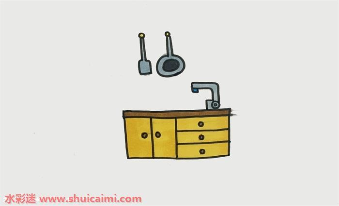 厨房怎么画 厨房简笔画简单教程步骤