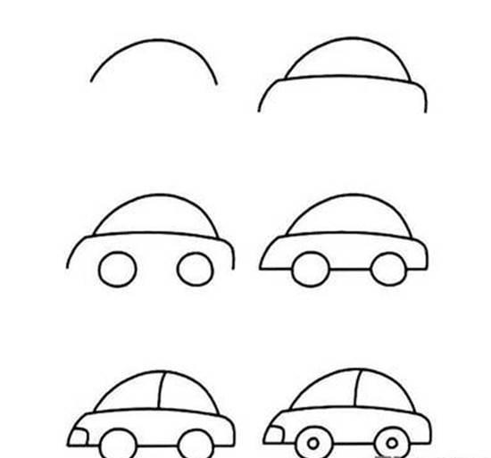 车子简笔画 车子简笔画彩色