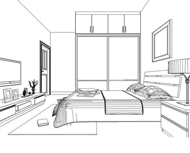 卧室简笔画 卧室简笔画图片大全