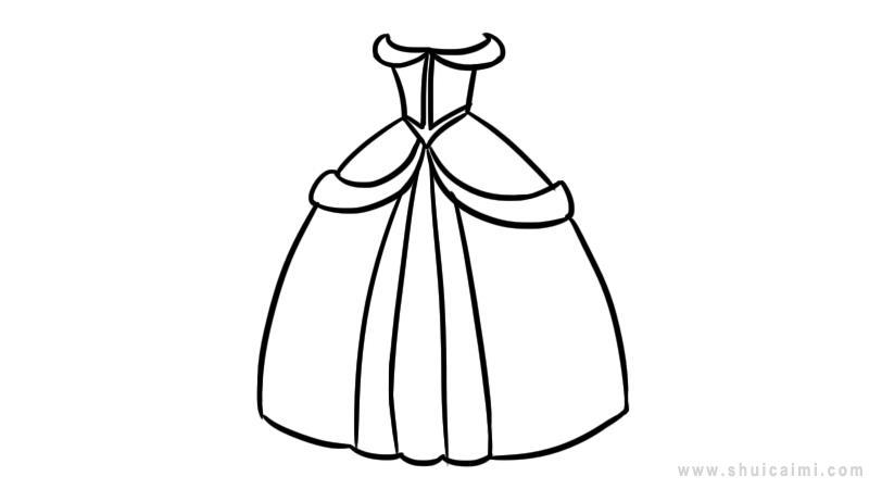 公主裙简笔画怎么画 公主裙简笔画图片大全